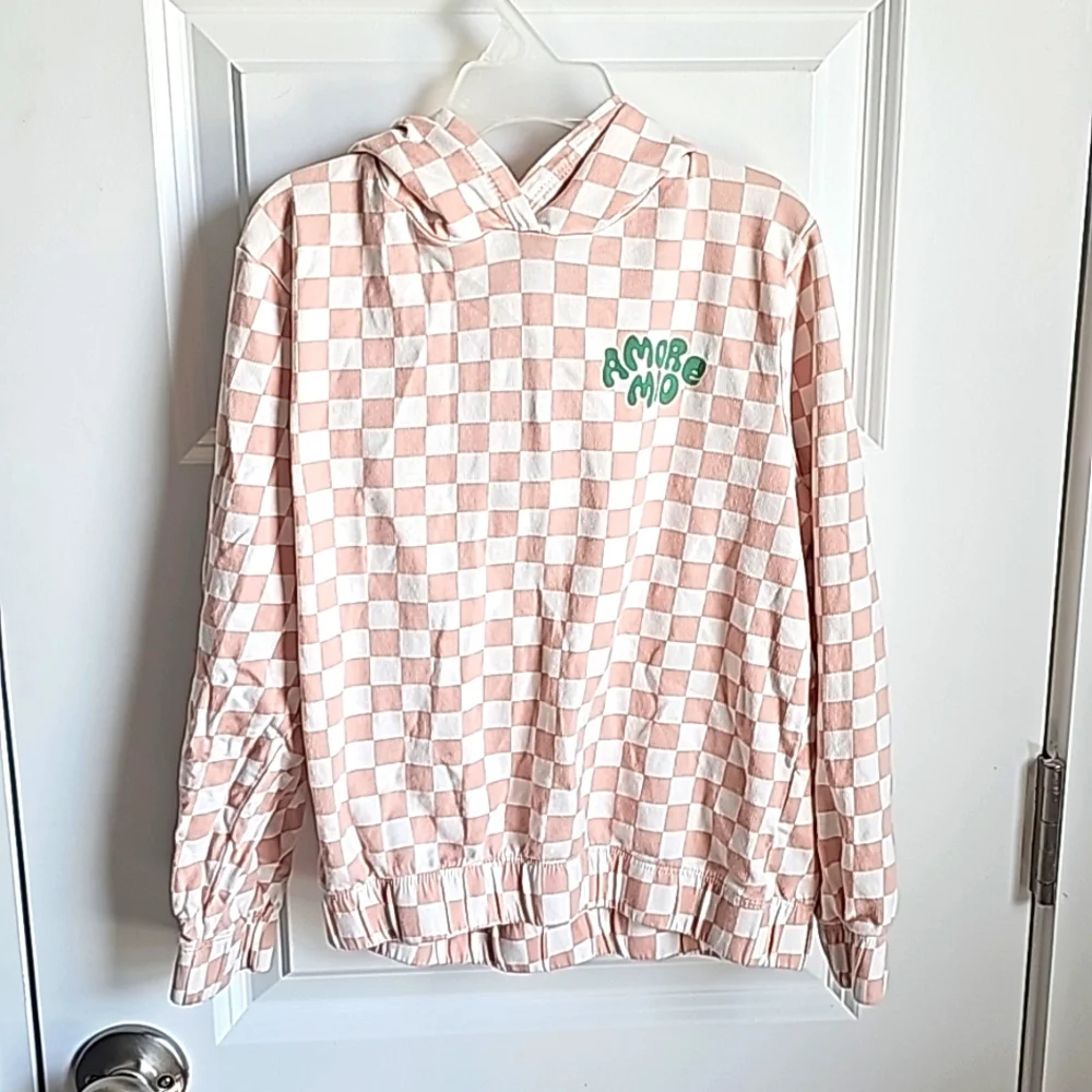 4 For $20 H&M Checkered Hoodie Pullover in Kids Size 6x/7 - Picture 1 of 5